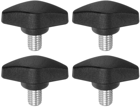 QUARKZMAN 4 Stück Rändelschrauben M8 x 12mm Flügelschraube mit T-förmige Handgriff, Verzinkte Kohlenstoffstahl Gewindebolzen Daumenschrauben 36mm Spannschraubenknopf für Schnellentfernung