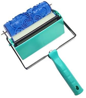 Rouleau à Peinture à Motifs, Rouleau de Texture Artistique Réutilisable à Beaux Motifs, Rouleau en Caoutchouc avec Pochoir pour Mur, Meubles, Tissu, Matériau en Caoutchouc,