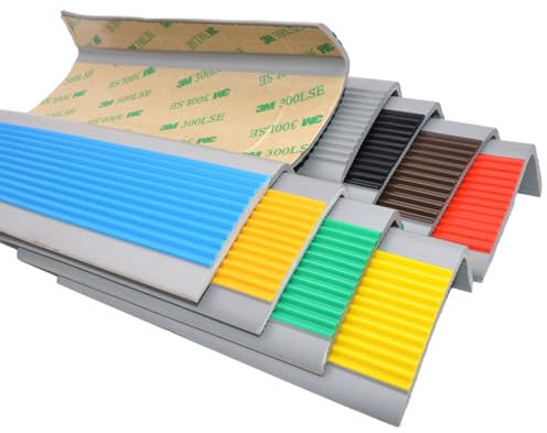 Winkelprofil PVC rutschfeste Winkelprofil Kunststoff Treppenkantenprofil Kantenschutz Selbstklebend Treppenkantenprofil Vinyl Rutsch Treppenkante Kantenschutz Gummistufen Bodenleisten Für Treppen