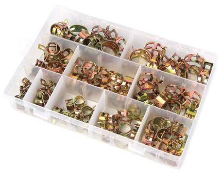 100-teiliges Set Rohrbefestigungen 6–22 Mm Schläuche Federklemmen Kraftstoffleitung Federbandschellen Benzin Rohrschellen Set