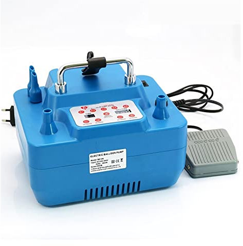 Bomba de globo eléctrica 800W con temporizador Inflador profesional de dos orificios con función de memoria Interruptor de pie 800W