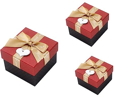 Beaupretty Bonboniere aus Geschenkverpackungsbox Bonbonverpackungsbox Quadratische Weihnachtsgeschenkboxen für Weihnachten Weihnachtsfeiern Kindergeschenke