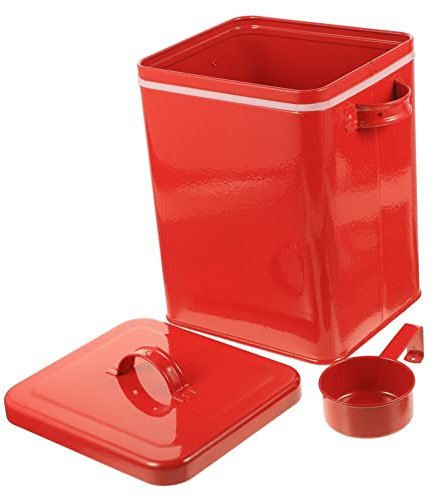 IMIKEYA Iron Storage Bucket Compartment Boxes for Food Bread Sugar Laundry Rice Pet Flour Kitchen Supplies Airtight Bin
