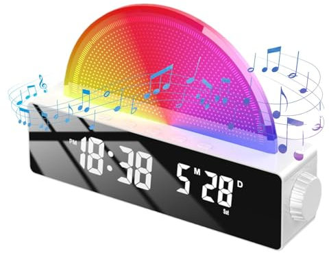 Generisch Kinderwecker Sonnenaufgang,Wach-Up-Licht-Sonnenaufgangswecker - Digitales Weckerlicht | Mehrfarbiger Wecker für schwere Schläfer, intelligenter Wecker, Soundmaschine für Schlafzimmer