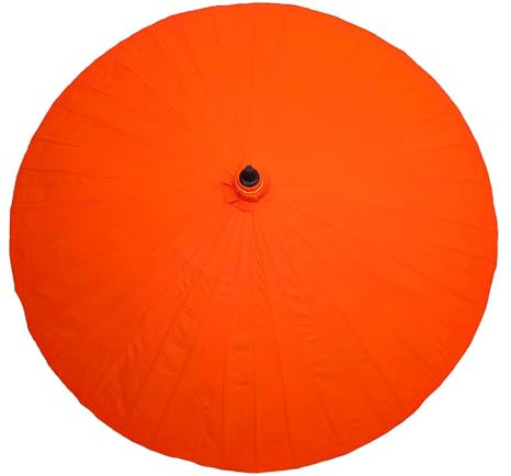 XUQQU Parapluie en Papier Huilé De Style Rétro, Parasol De Plage, Parasol De Jardin Fait Main De 200 Cm, Parasol Décoratif D'extérieur (Poteau en Bambou Φ35 Mm)(Orange)