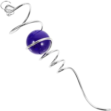 GALPADA Glass Ball Ornaments Gazing Ball Spinner for Outdoor Garden Decorations Spiral Tail Spinner Design for Hanging As Garden Ornament Hanging Display