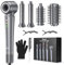Bopcal Sèche Cheveux Professionnel 5 en 1 - Air Styler 160K RPM, Brosse Soufflante avec 500M Ionique Négatif, Fers à Boucle Automatique 32mm, Rapide et Facile, Maison/Voyage, Coffret Cadeau Luxe