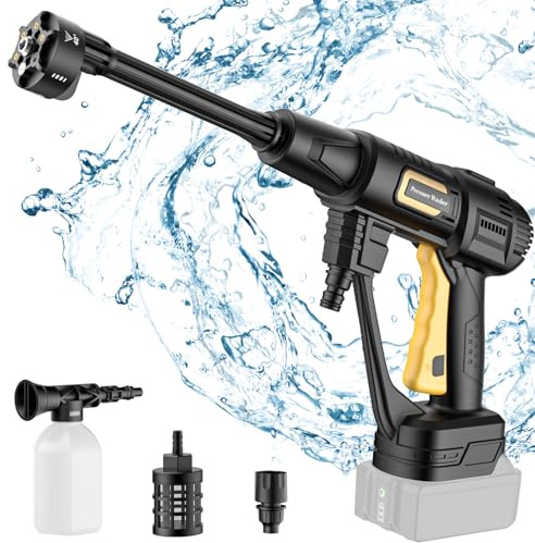 Nananuu Idropulitrice senza fili compatibile con Makita 18 V/21 V (senza batterie), ad alto flusso senza fili, portatile, lavaggio a getto a batteria, idropulitrice con ugello multi-spray 6 in 1 con