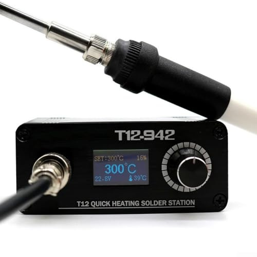 CARMOTTER T12-942 Digitales Lötstations-Set, Mini für OLED-Lötstation, Lötkolbenspitzen, Schweißset mit präziser Temperaturregelung