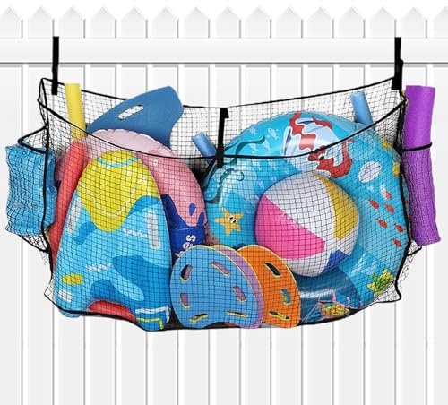 Storage Net for Armbands - Hammock Holder for Swimming Equipment, Robust Holder for Armbands, Quick-Drying Net with Webbing for Pool Organisation, Party Tidying Up