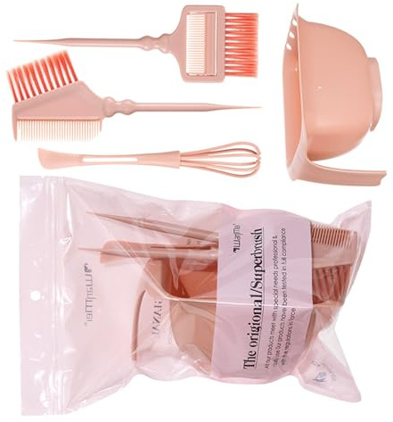 Fortschrittliche Haarfärbesysteme, Haarfärbepinsel mit abgewinkeltem Bürstenkopf für professionelle Ergebnisse auf allen Haaren, Textur. Präzises Färbe-Set
