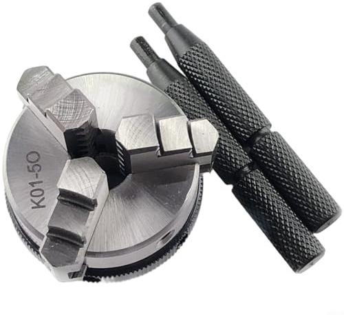 Sileduove 3 mandíbulas reversibles autocentrantes para torno de montaje de rosca M14 Portabrocas manual K0150 para tareas de carpintería y procesamiento de materiales no ferrosos