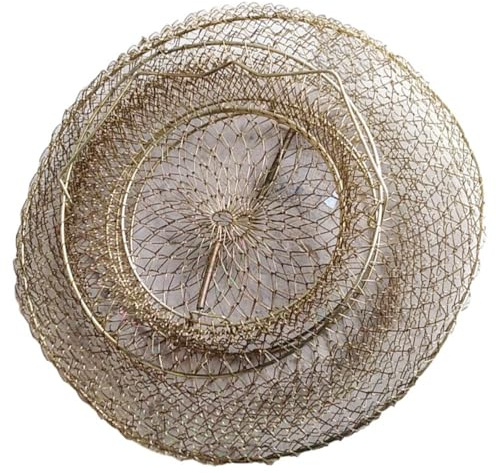 FUNOMOCYA Gabbia in Metallo per Pesca Cesto Protettivo per Pesci e Gamberetti Rete Resistente Anti-fuga Accessorio Portatile per Controllo e Conservazione del Pescato