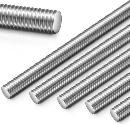Dayalo 6 Stück Gewindestangen M10 x 200 mm Edelstahl A2 für Konstruktion | V2A Gewindestäbe mit Metrischem Vollgewinde Nach DIN 976, für Montage, Maschinenbau, Werkstatt und Reparaturen