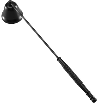 XMSTOY Candle Snuffer, Candle Snuffers Wick Snuffer, Candle Accessory, Extinguish Candle Flame Safely with Long Handle Putting Out Fire, Candle Extinguisher Tool (Black)