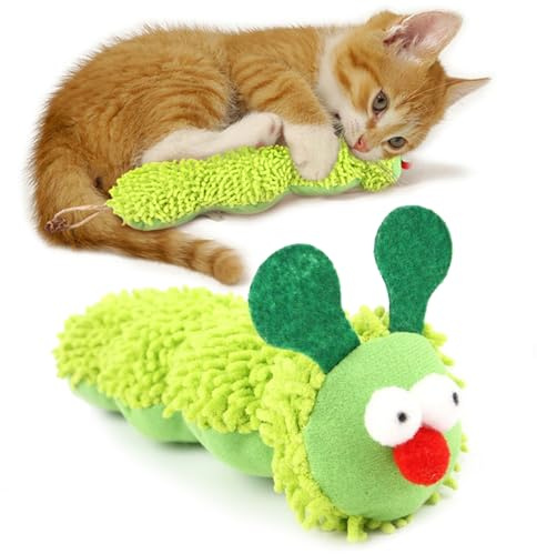 Kinesgsg Catnip plyschleksak, mjuk och hållbar kattgräs-leksak, inomhuskattleksaker, interaktiva kattleksaker, för tandvårdsskydd, främjar kattträning