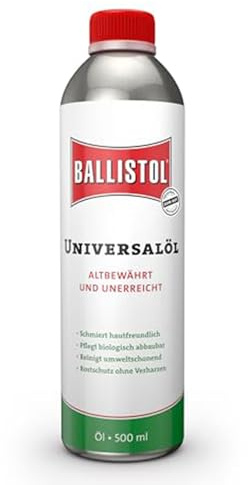 Ballistol 21150 Aceite Universal - protección contra la oxidación, Aceite lubricante, Producto de Cuidado y Agente de Limpieza - Botella de 500 ml, Transparente