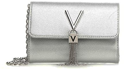 Valentino av Mario Valentino Womens Divina Pochette, Silver (argento), 4 x 11,5 x 17 cm (B x H x D)
