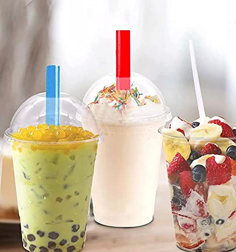 Ol-Gastro-Bedarf 100 Smoothiebecher+Domdeckel mit öffnung trinkbecher PP transparent 0,4Liter400ml