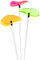 Cazador-del-Sol Lucille - Petits capteurs solaires ondulés - Paquet de 3 pcs - 3 Couleurs - tiges de 25cm