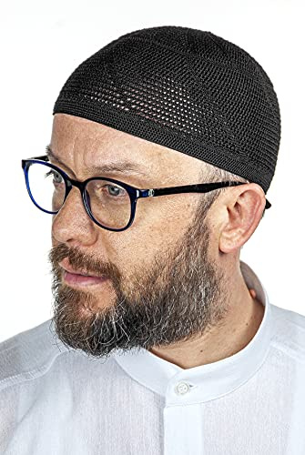 ihvan online Türkische Muslimische Lux Strickmützen für Männer, Taqiya, Takke, Peci, Islamische Mützen, islamische Geschenke, Standardgröße