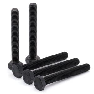 Glvaner Lot de 6 boulons hexagonaux M12–1,75 x 50 mm en alliage d'acier de qualité 12,9 finition oxyde noir DIn933