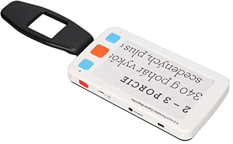 Tragbare Digitale Lupe, Tragbare Elektronische Lesehilfe mit 5,0 Zoll LCD Bildschirm Elektronische Lesehilfen für Sehbehinderte und ältere Menschen (EU)