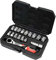 YATO YT-38653, Durchgangs-Steckschlüssel-Set, 17-teilig, Schnellspanner, 1/2 Zoll, 3/8 Zoll, reversibel