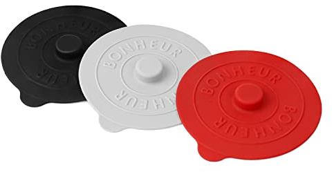 Silicone Lids, DEANKEJI 3 Pcs Silicone Cup Lids, Reusable Anti Dust 9.3CM Stretch Lid for Home, Outdoors, Mug, Coffee, Wine Glass
