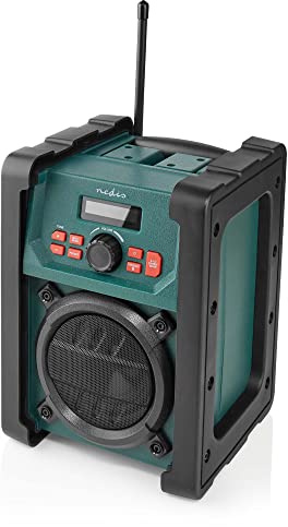 Nedis Dab + Radio | Dab+ / FM | Moniteur 2,2 | Alimentation sur Piles/Alimentation Secteur | Numérique | 15 W | Bluetooth | Réveil | IP65 | Poignée de Transport | Vert/Noir