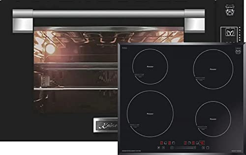 Kaiser Set EH 9309 +KCT 6705 FI, Horno empotrable 90 cm 105L vidrio negro + Placa de inducción 60 cm