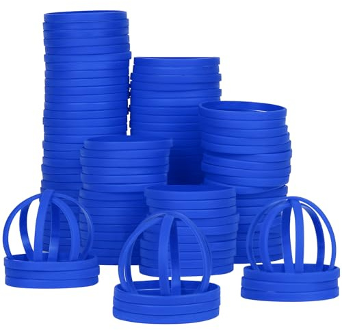 LVNRIDS 100 st silikonarmband gummiarmband 20 cm längd sport elastiskt armband storpack gåvor för män kvinnor lärare student fest blå
