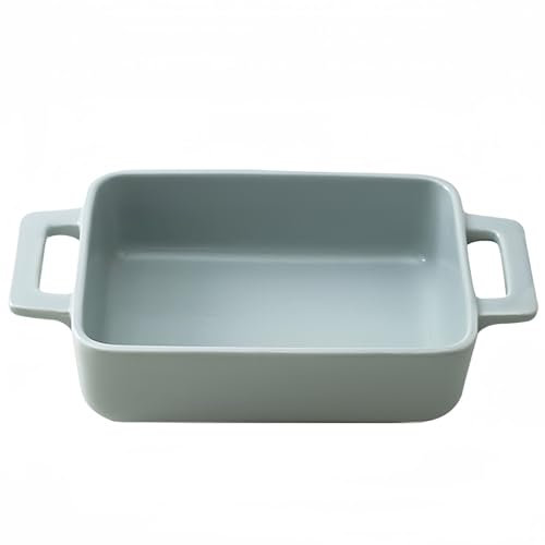 Dowbom Pirofila per forno, teglia, ceramica Bakeware, casseruola in ceramica (grigio, 500 ml)
