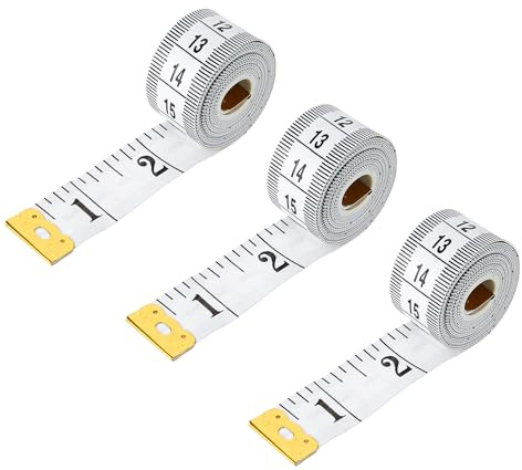 3 Pcs Dual Sided Durable Tape Measure,Body Tape Measure for Clothing and Body Measurements Tape Made Of Fiber Glass Measurement Tape 60 Inch/ 150 cm