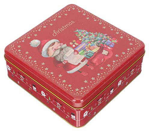 Hoement Weihnachts Weißblechbox Kleine Dekorative Keksverpackungsbox Mit Festlichem Motiv Langlebige Süßigkeitenverpackung Für Party Und Geschenk