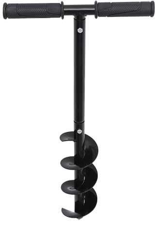 Earth Garden - Taladro de taladro de mano, mango antideslizante, broca en espiral para plantar árboles, plántulas, cultivo profundo