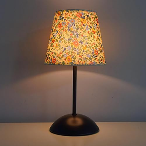 BomKra Rechargeable Table Lamp, Floral Bedside Lamp for Bedroom, 3 Colors Touch Lamps Dimmable Cordless Lamp Battery Operated Lamp for Living Room