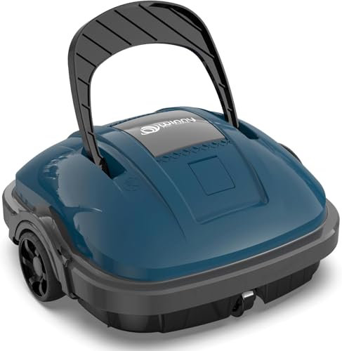 WINNY POOL CLEANER Robot Piscina Fuori Terra per Piscina da 80m², Robottino Pulitore con Batteria 100 Min | Robot Piscina Pulitore Senza Fili con Doppia Motricità, Parcheggio Autonomo Grigio