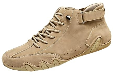 Bottes hautes en daim faites à la main en Italie - Unisexes - Imperméables - Chaussures pieds nus soulageant la douleur - Chaussures pieds nus en cuir - Bottes de marche imperméables et respirantes
