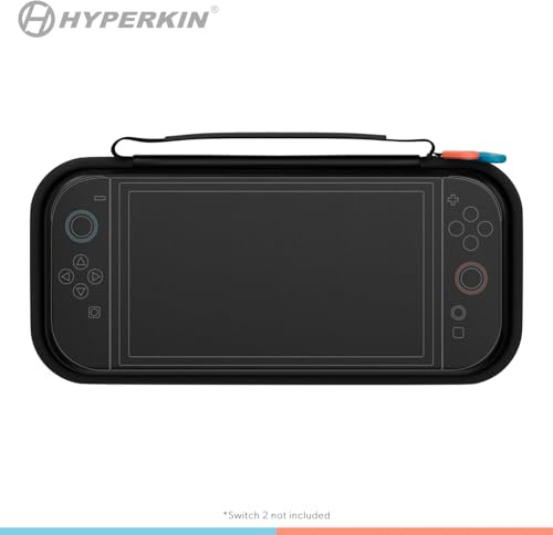 Hyperkin Funda de transporte rígida de EVA para Nintendo Switch 2, funda protectora de viaje con almacenamiento de tarjetas de juego y bolsillo para accesorios