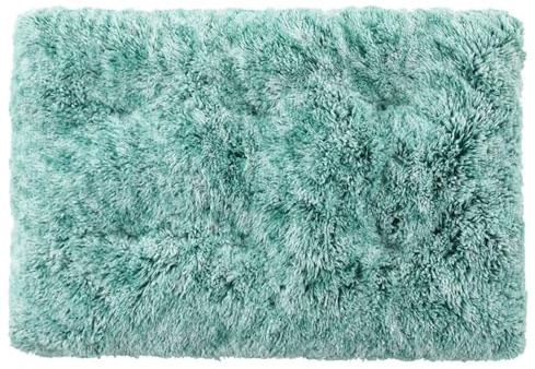 Mateju Hundebett Rechteckig Flauschig, Plüsch Haustierbett Katzenbett Flauschig Weiche Warme Hundekissen mit rutschfest Unterseite Katzenkissen für Mittelgroße Kleine (Grün A,S 55x40cm)