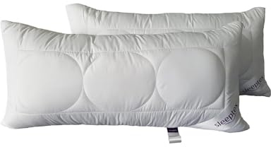 Sunwood Kopfkissen 40x80 cm 2er Set Schlafkissen Kissen Nackenkissen Waschbar mit Reißverschluss 2 Stück Pillow Bettkissen (40x80 cm 2er Set)