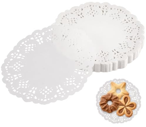 150 Stück Runde Lace-Papierdeckchen 3.5 Zoll (8,9 Cm) – Tortenspitzen Klein für Hochzeit, Geburtstag und Deko – Einweg-Törtchen Untersetzer mit Klassis Blütenmuster Tortenpapier Ersatz,Tortendeckchen