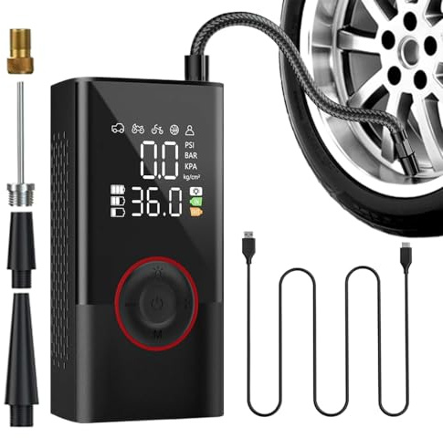 Compressore elettrico senza fili per auto, 150 psi, 5 modalità, display digitale, gonfiaggio rapido, pompa ad aria, portatile, per veicoli, camion, SUV, camper, biciclette