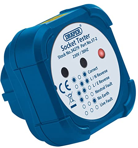 Draper 34279 Socket Tester, 13A , Blue