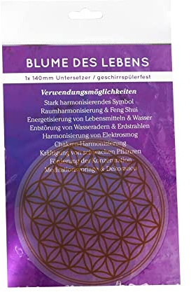 Blume des Lebens Untersetzer 140mm gold