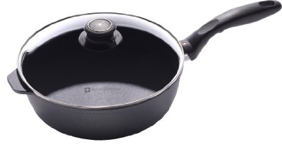 SWISS DIAMOND xd6724ic sartén con Tapa, Aluminio Fundido a presión, Negro, 24 cm