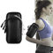 EasyULT Armband Armtasche, Arm Jogging Tasche mit Airpods-Unterstützung, Handytasche Sport Laufen Doppel Reißverschluss Sportarmband Armbinde für Handy Bis zu 6.7 mit Kopfhöreröffnung(Schwarz)
