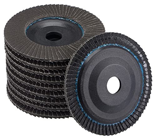 sourcing map Disco lamellare da 4 pollici con grana 240, carburo di silicio, abrasivo, 10 pezzi