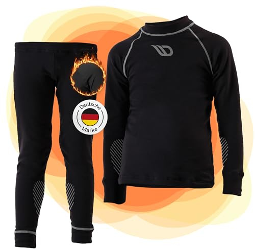Diasports Skiunterwäsche Set für Kinder | Atmungsaktive Thermounterwäsche für Fußball, Skifahren | Funktionsunterwäsche für Jungen und Mädchen | Thermohose und Thermounterhemd